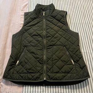 Old Navy Black Quilted Vest with Zipper